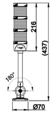 Torreta de 70 mm con Buzzer