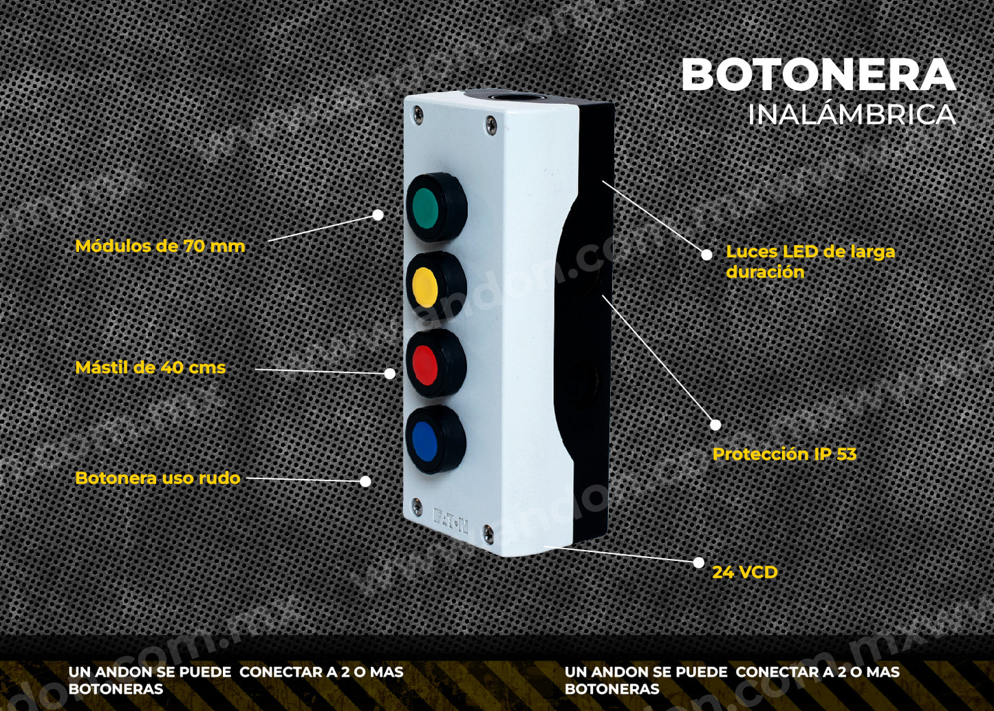Botonera para Andon Inalámbrico