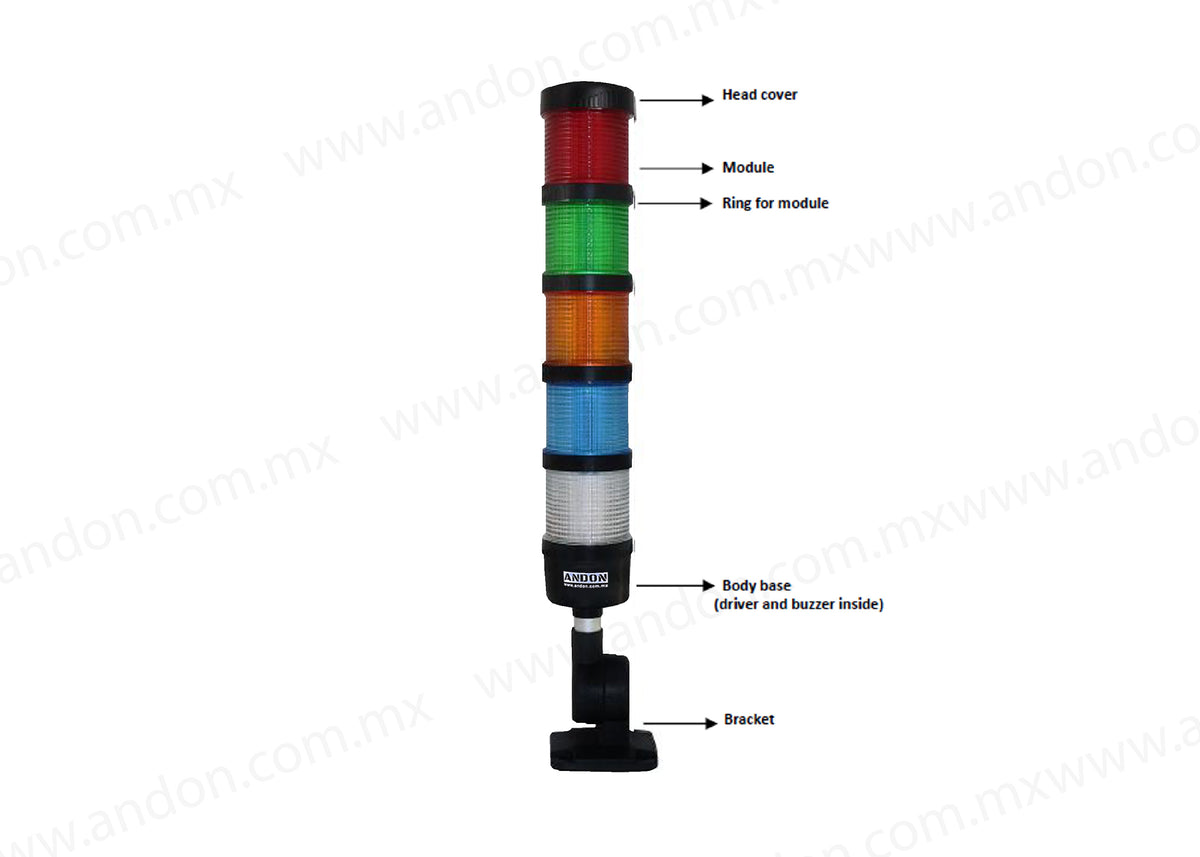 Torreta de 70 mm con Buzzer – Andon Store